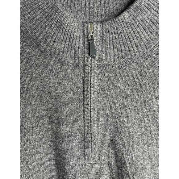 1-16 FORTE CASHMERE Men's Sweater Zip Henley Charcoal-Gray Size XXL - Picture 6 of 11